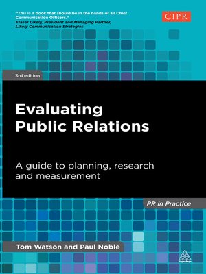 cover image of Evaluating Public Relations